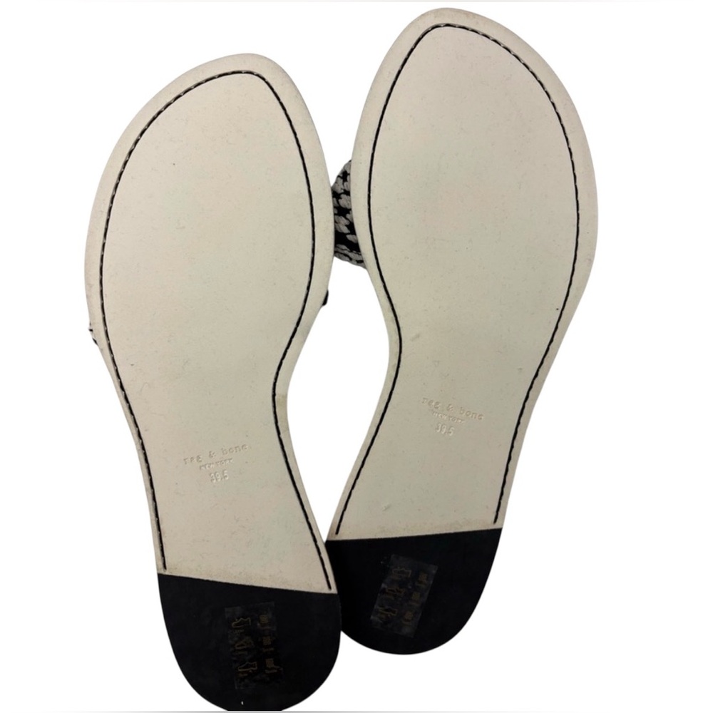 rag & bone Melrose Crochet Flat Slide – Black/Ivory – 9.5 – New, Unworn - Picture 5 of 6